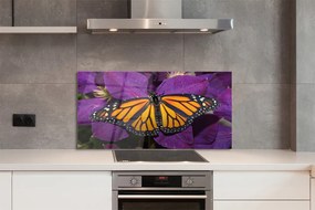 Panel Szklany Letni Ogród Pełen Motyli