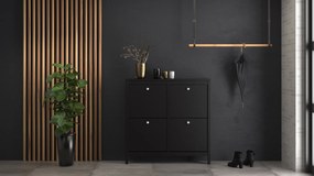 Czarna szafka na obuwie na nóżkach Madrid