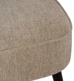 Beżowy fotel z tkaniny szenilowej Glam – Ixia