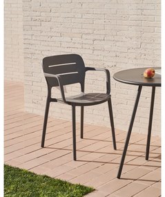 Szare plastikowe krzesło ogrodowe Morella – Kave Home