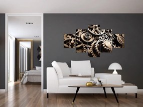 Obraz - Części zegara (125x70 cm)