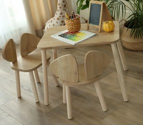 Zestaw dla dzieci składający się ze stolika i dwóch krzesełek Mickey Two Chair Set - Brown