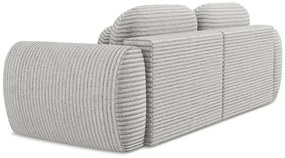 Jasnoszara sztruksowa rozkładana sofa ze schowkiem 266 cm Kini – Makamii