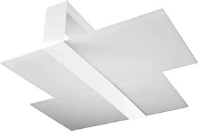 Biały szklany plafon sufitowy - S492 T5-F58