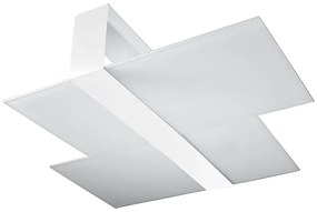 Biały szklany plafon sufitowy - S492-Vincento