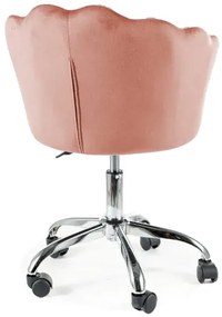 Fotel obrotowy ROSE VELVET antyczny róż  SIGNAL