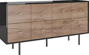 Komoda MAUD 160 czarna/dąb