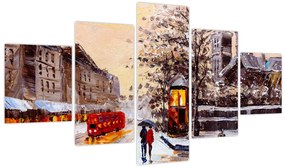 Obraz - Obraz miasta zimą (125x70 cm)