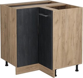 Szafka narożna czarny beton 75.6x46x81.6 r-line