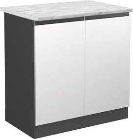 Szafka pod zlew biały 80x60x81.6 r-line