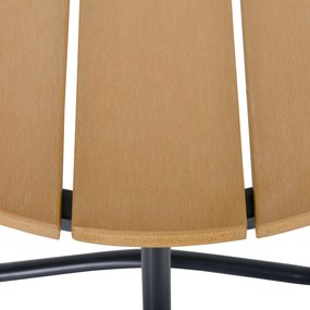 Outsunny Stół Ogrodowy - Elegancki Design, Stabilność i Regulowane Nóżki, Brązowy Ø49 x 48H cm