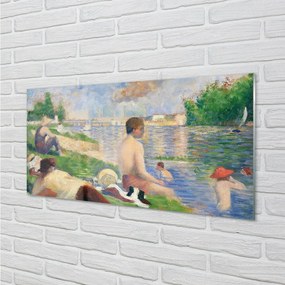 Obraz na szkle Studium końcowe dla kąpiących się w Asnieres - Georges Seurat