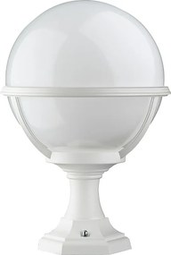 Lampa zewn?trzna CLIC CLAC GLOBO w stylu klasycznym - wys. 42 cm x g?. ø27 cm - E27 42W - poliamid - kula z poliw?glanu - ip44 - bia?y