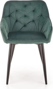 Aksamitny fotel do jadalni z podłokietnikami K487