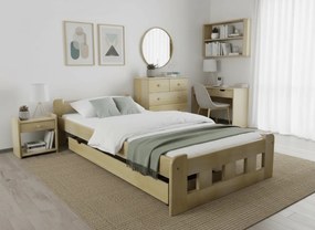 Łóżko Naomi podwyższone 80 x 200 cm, sosna Stelaż: Ze stelażem listwowym rolowanym, Materac: Materac Coco Maxi 20 cm