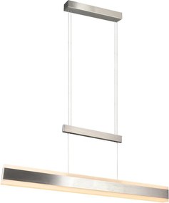 Lampa wisząca LED w kolorze matowego srebra z metalowym kloszem Arcola – Trio