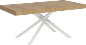 Stół rozkładany 200/304x90 cm Karida dąb naturalny nogi białe