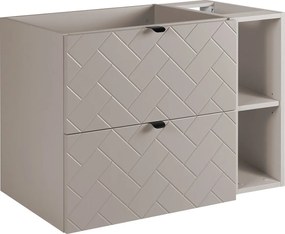 Meble łazienkowe, Kaszmir, 80 x 57 x 46 cm, czarne uchwyty