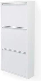 Biała metalowa uchylna szafka na buty 50x103x15 cm Billy – Spinder Design