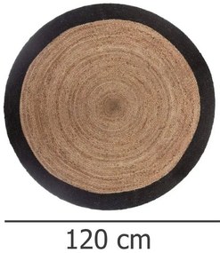 Dywan jutowy, okrągły, Ø 120 cm