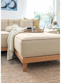 Beżowa rozkładana sofa w kształcie litery "U" Miuform Dazzling Daisy, lewostronna