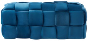 Ławka FABERO pleciona z weluru w kolorze morskim