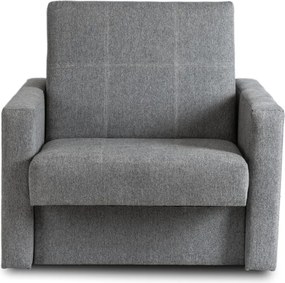 Fotel do Spania MILAN 1 Amerykanka Rozkładany Jednoosobowy Szary Nowoczesny