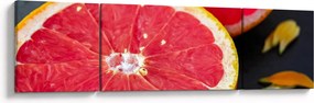 Obraz pokrojonych grejpfrutów (170x50 cm)