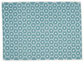 Turkusowy koc z mieszanki wełny 140x180 cm Honey Turquoise – Pappelina