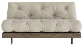 Beżowa lniana rozkładana sofa 160 cm Roots – Karup Design