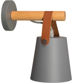 Lampa Kinkiet Ścienny Metalowy Z Paskiem Szary APP468-1W GREY