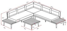Szara sofa ogrodowa z konstrukcją z drewna akacji Bonami Selection Lustio