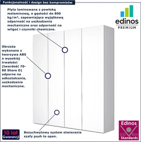 Biała wysoka minimalistyczna szafa uchylna B2-E31