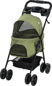 Outsunny Wózek dla Zwierząt Składany Ciemnozielony do 20kg | Aosom PL