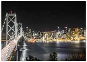 Obraz na szkle - Brooklyn Bridges i Nowy Jork (70x50 cm)