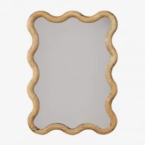 Lustro Ścienne Prostokątne 55x40 Cm Z Drewna Dębowego Tilore Roble - Sklum