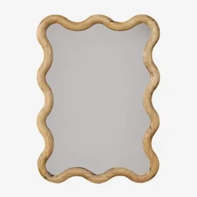 Prostokątne Lustro Ścienne (55 X 40 Cm) Z Drewna Dębowego Tilore Roble - Sklum