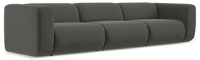 Szara aksamitna sofa 319 cm Ekahi – Makamii