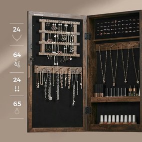 Szafka ścienna na biżuterię z lusterkiem Altar 051 rustykalny brąz