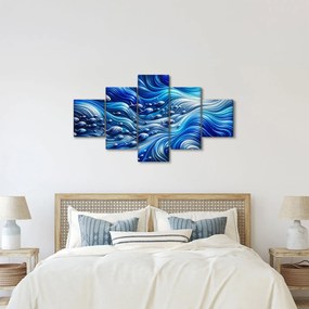 Obraz – Ryby w falach (125x70 cm)