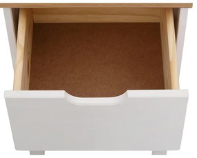Biało-brązowe biurko z drewna sosnowego Støraa Gava, dł. 120 cm