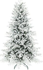 HOMCOM Sztuczna choinka 180 cm z efektem śniegu, 1815 gałązek, ze składanym metalowym stojakiem | Aosom PL