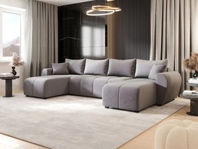 Narożnik BEDANTE MOLISA U itaka 50 czarny z funkcją spania Narożnik w kształcie litery U z miejscem do przechowywania Skrzynia na pościel