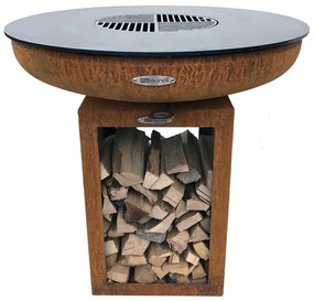 Brązowy grill zewnętrzny na węgiel Remundi Carus S, ø 62 cm