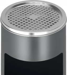 Stojący popielniczka z koszem 17L antracyt stal nierdzewna