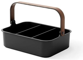 Czarny organizer łazienkowy z plastiku z recyklingu Bellwood – Umbra