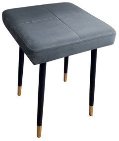 Taboret MAX BL14 szary podstawa czarna/złota