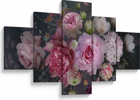 Obraz - Kwiaty ogrodowe (125x70 cm)