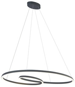 Skandynawska lampa wisząca czarna 110 cm z LED z 3-stopniową regulacją ściemniania - CircuitSkandynawski Oswietlenie wewnetrzne