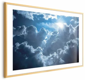 Plakat Ożywiona sceneria 90x60 cm z ramą złotą z marginesem ARTGEIST B